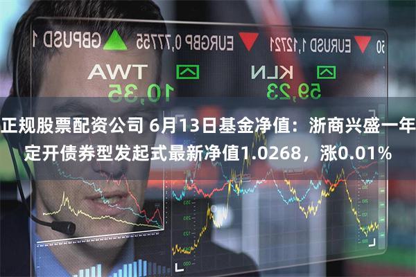 正规股票配资公司 6月13日基金净值：浙商兴盛一年定开债券型发起式最新净值1.0268，涨0.01%