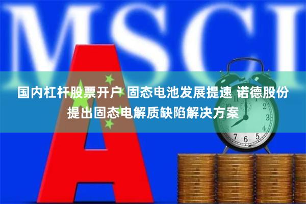 国内杠杆股票开户 固态电池发展提速 诺德股份提出固态电解质缺陷解决方案