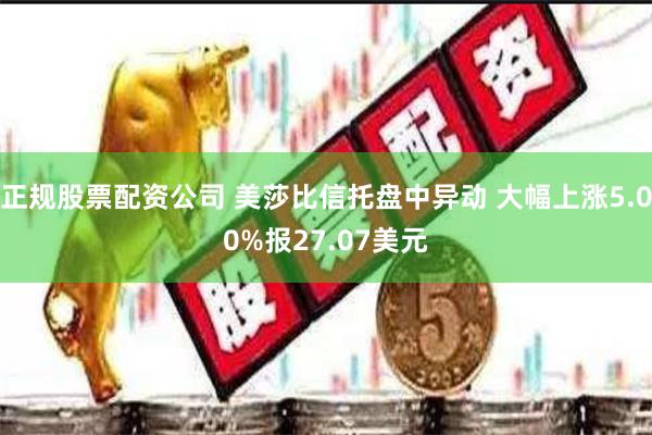 正规股票配资公司 美莎比信托盘中异动 大幅上涨5.00%报27.07美元